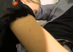 Flowery get-up teen blonde fucks her own dad